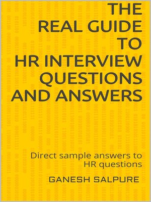 cover image of The Real Guide to HR Interview Questions and Answers